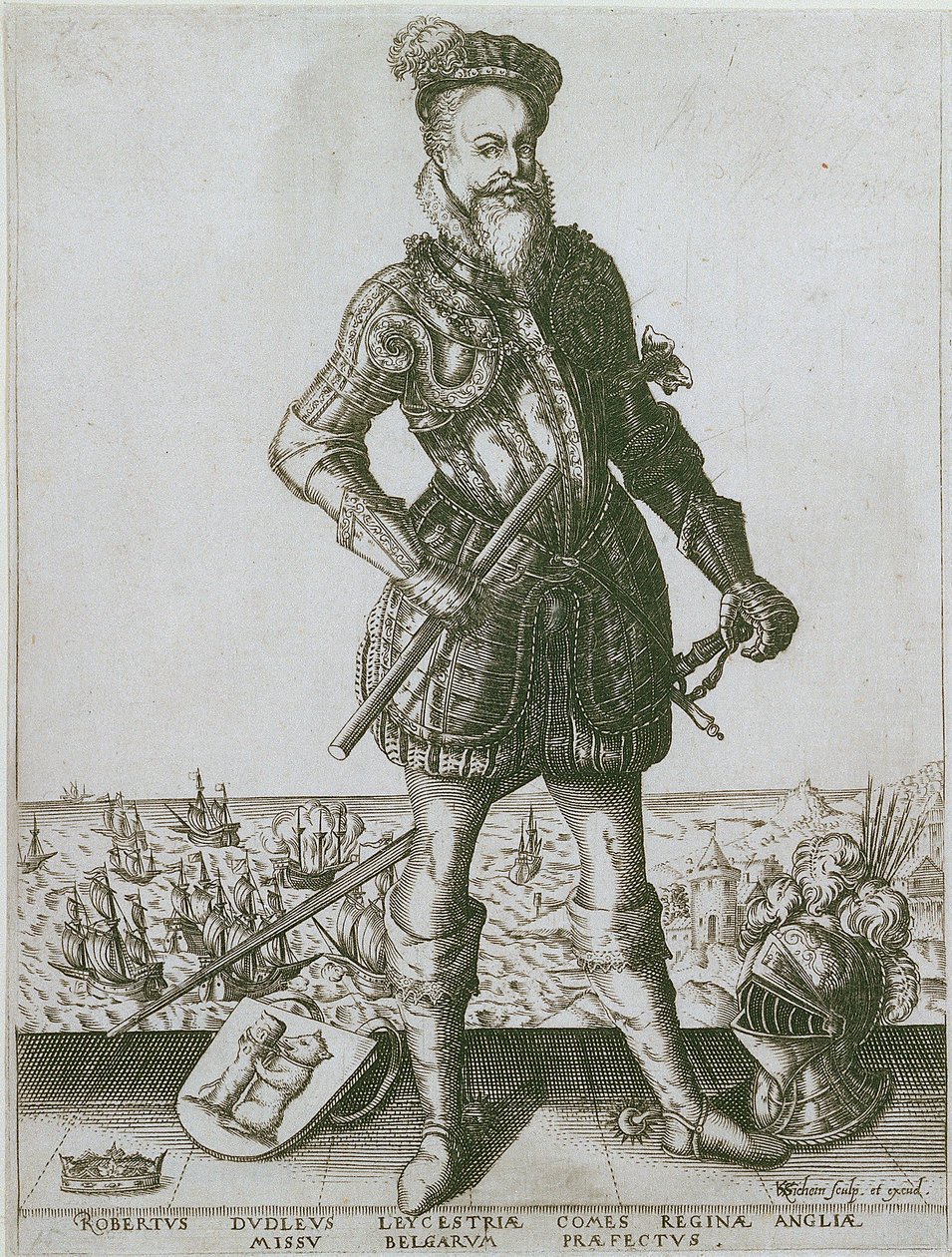 Robert Dudley od Christoffel van the Elder Sichem