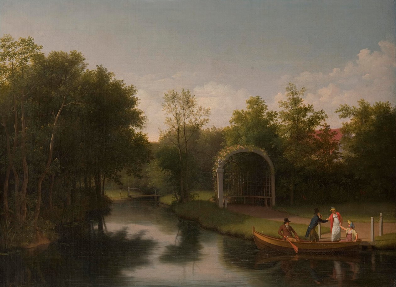 Altán v parku panství Sanderumgård od Christoffer Wilhelm Eckersberg