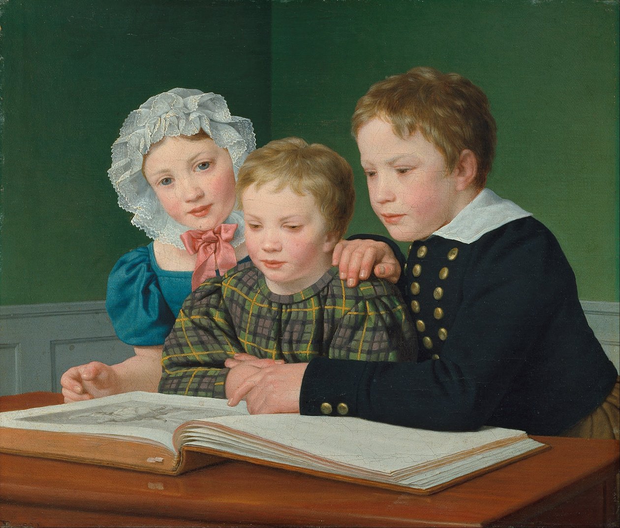 Portrét C.F. Holmovy děti. Adam Vilhelm, Pauline Frederikke a Johan Chr. Julius od Christoffer Wilhelm Eckersberg