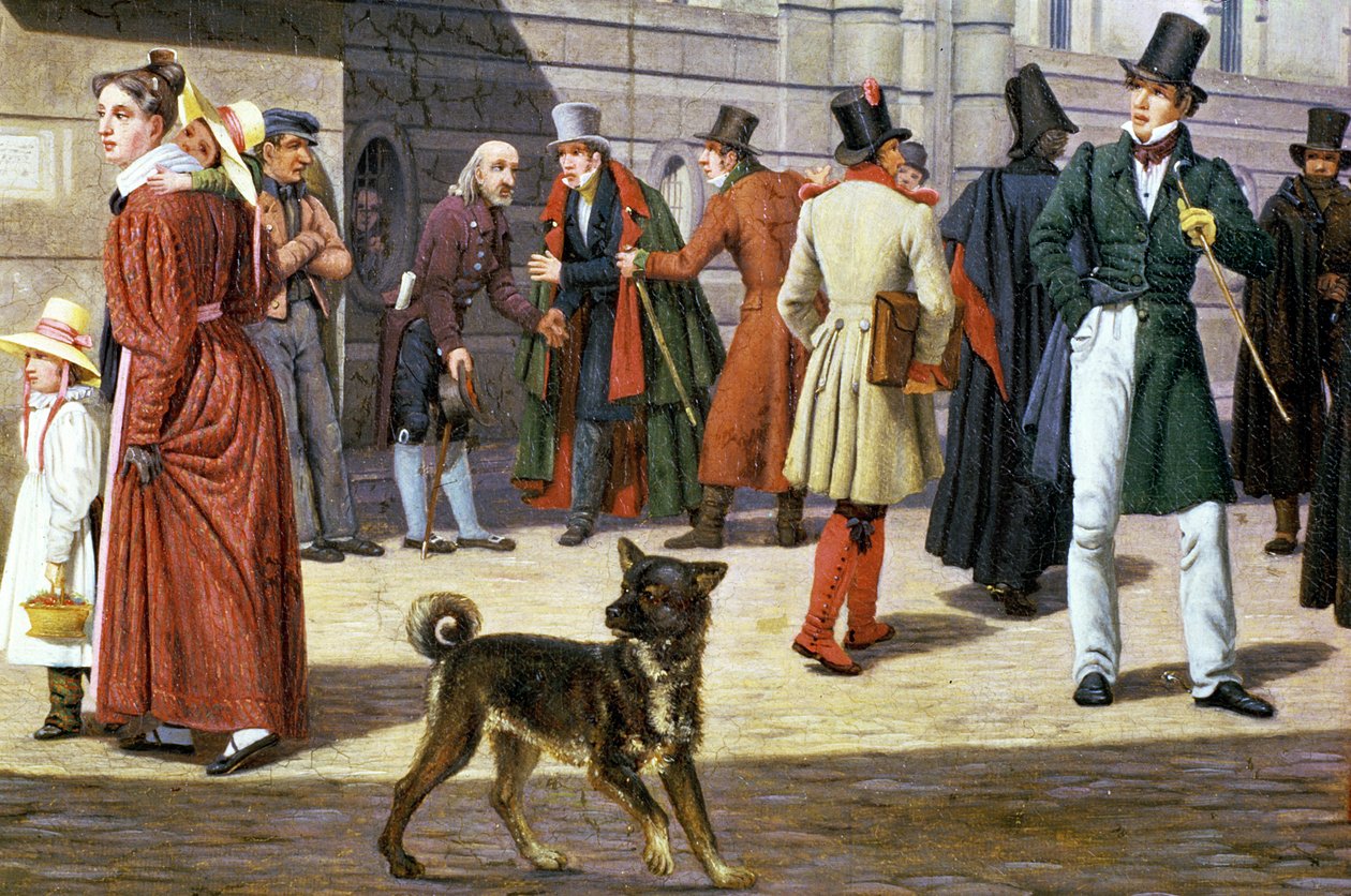 Pouliční scéna ve Stockholmu od Christoffer Wilhelm Eckersberg