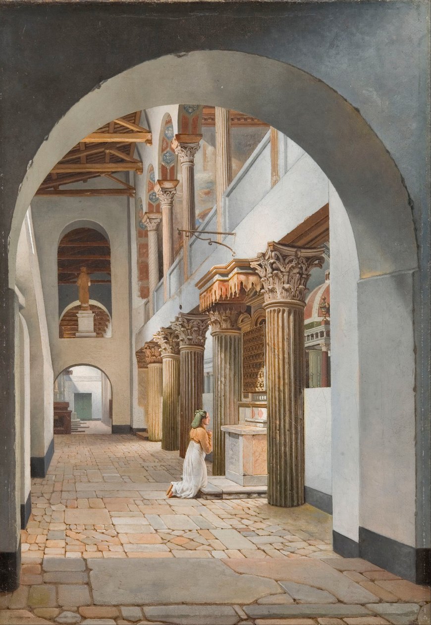 Pohled na kostel San Lorenzo fuori le Mura od Christoffer Wilhelm Eckersberg
