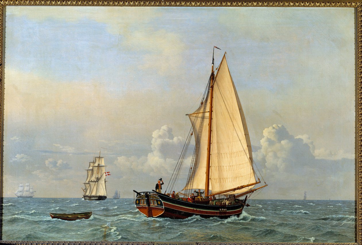 Bývalý dánský parník se vrací zpět v roce 1831 Obraz Christoffera Wilhelma Eckersberga (1783-1853) od Christoffer Wilhelm Eckersberg