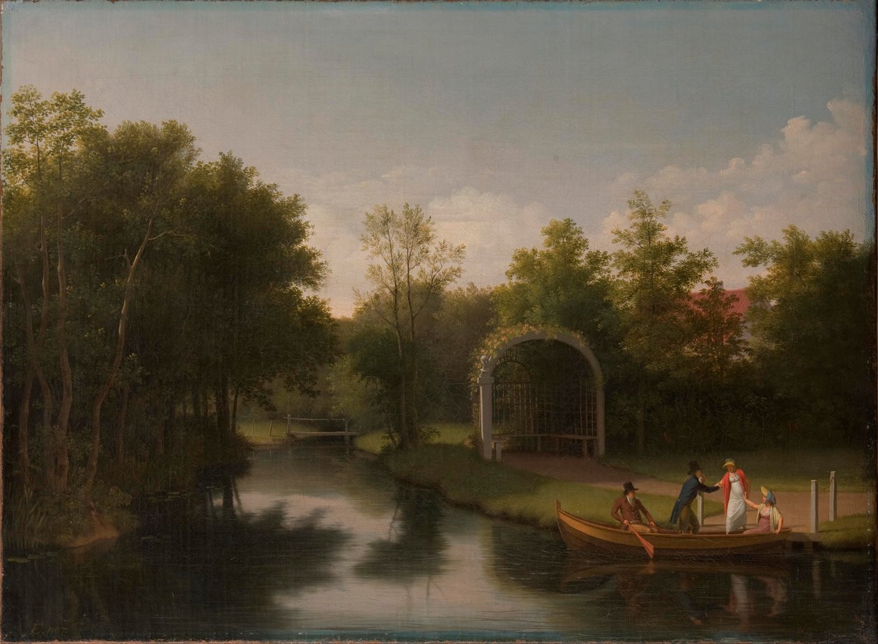 Altánek v parku panství Sanderumgård od Christoffer Wilhelm Eckersberg