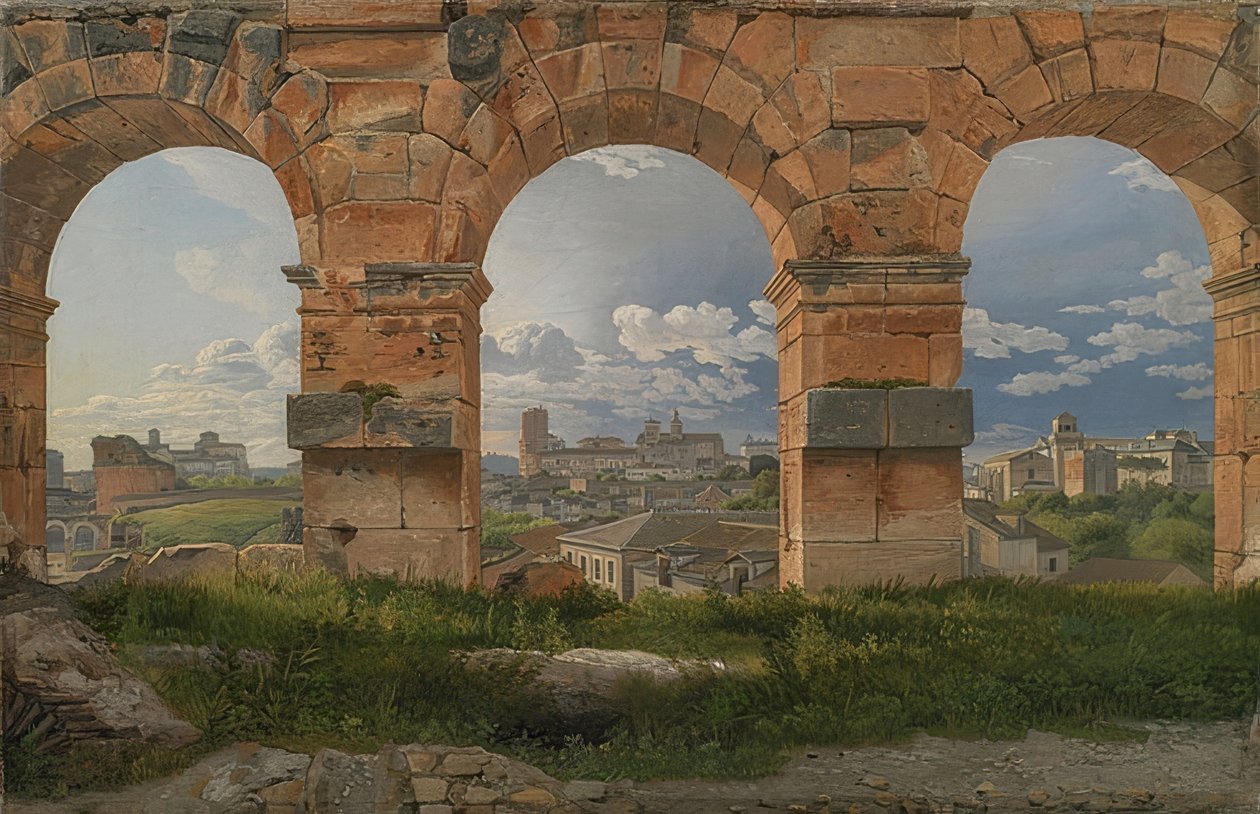 Pohled přes tři oblouky z Kolosea. 1815 od Christoffer Wilhelm Eckersberg