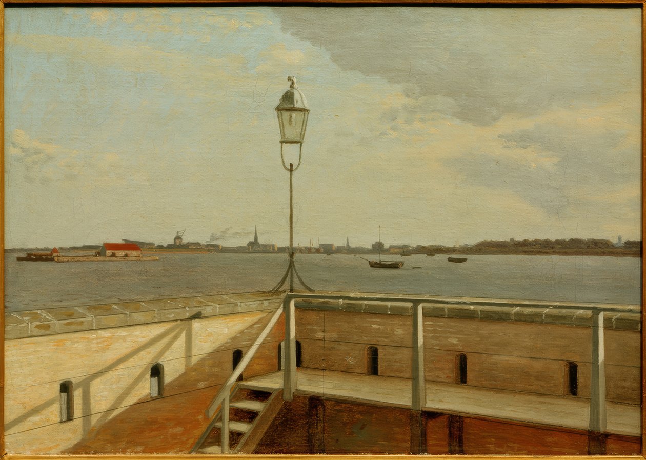 Pohled z pevnosti Trekroner na Kodaň v dálce od Christoffer Wilhelm Eckersberg