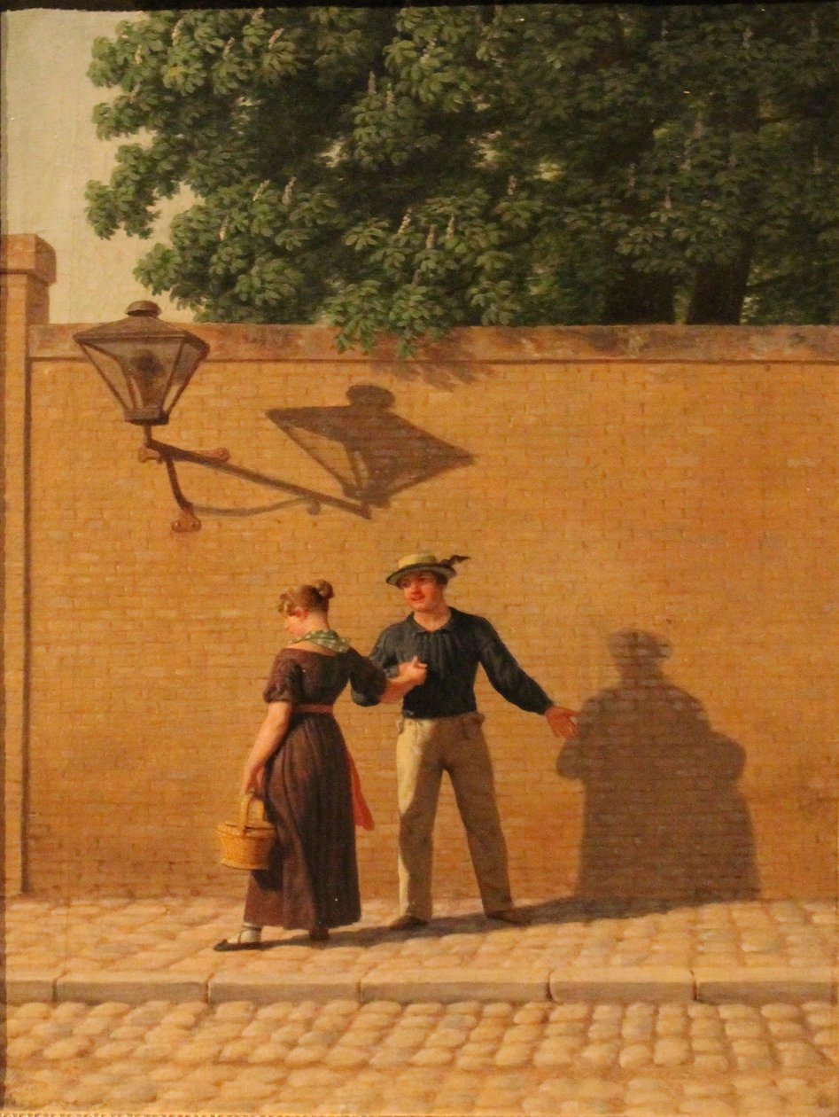 Dánština:  Námořník, který se loučí se svou dívkou. od Christoffer Wilhelm Eckersberg