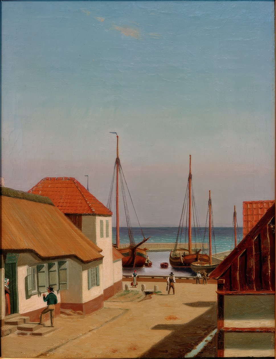 Přístav Dragoer od Christoffer Wilhelm Eckersberg