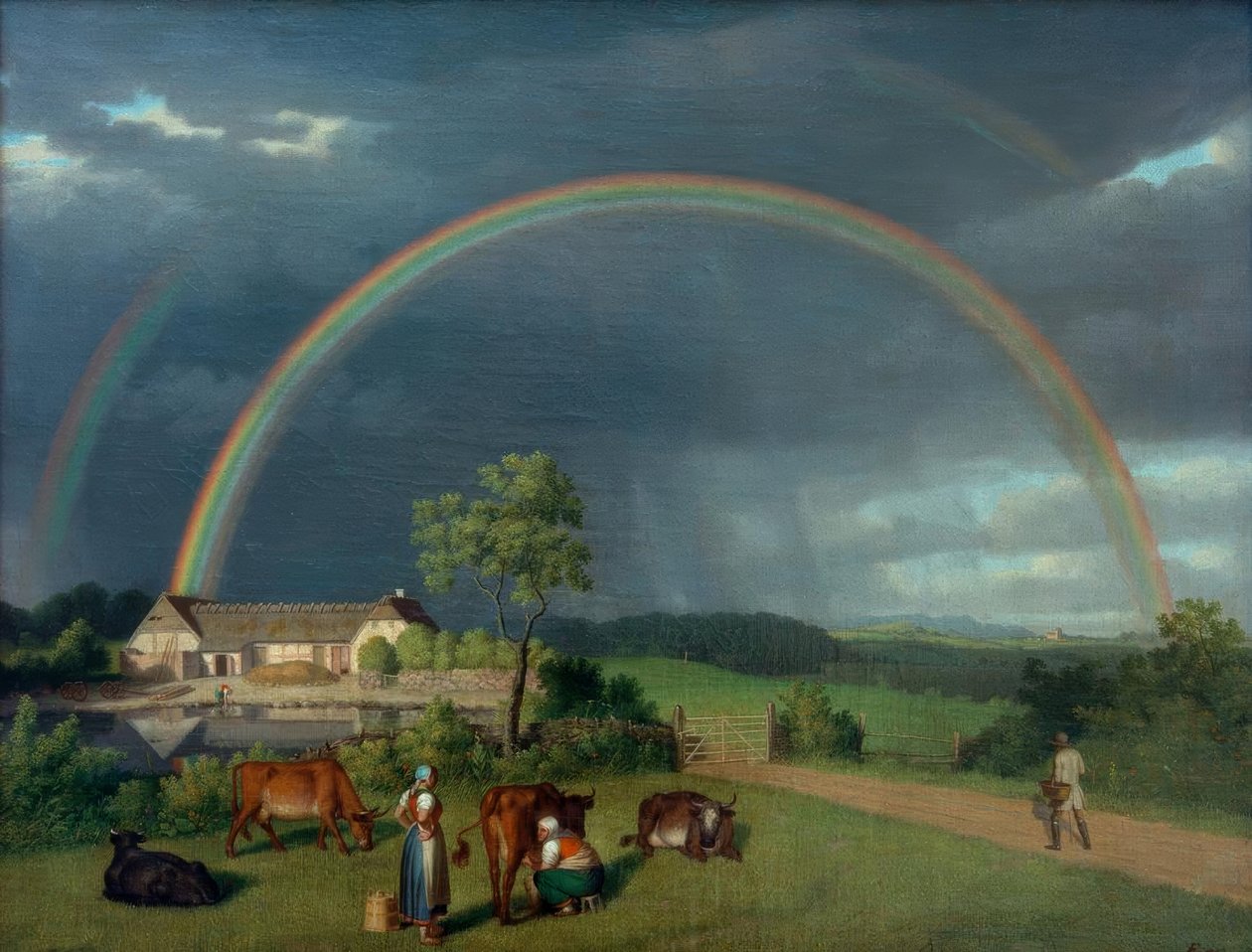 Farma ve Spejlsby na Mön od Christoffer Wilhelm Eckersberg