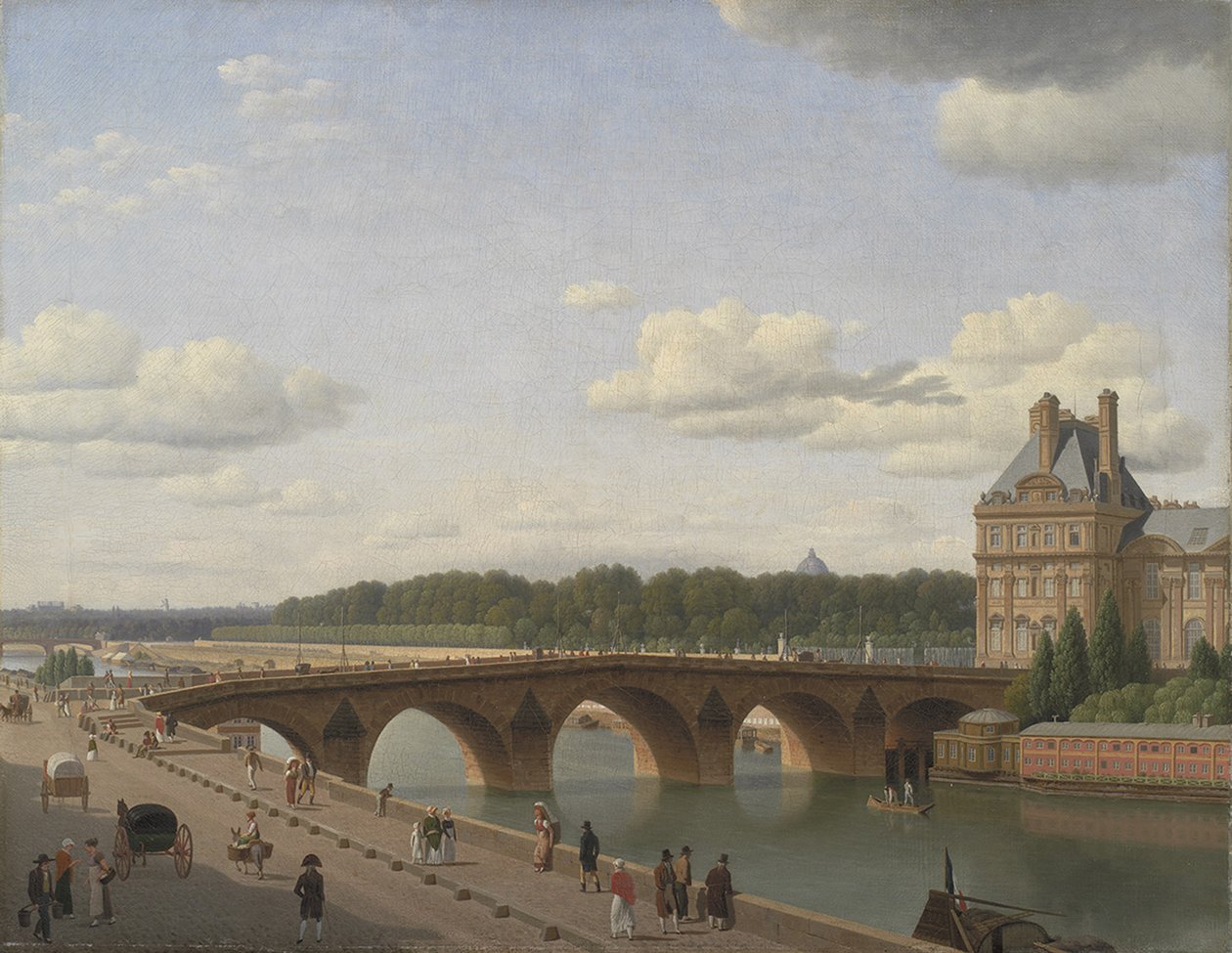 Pont Royal viděný z Quai Voltaire, 1812 od Christoffer Wilhelm Eckersberg