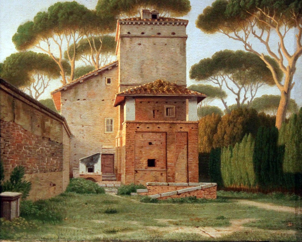 Brána v parku Villa Borghese, Řím od Christoffer Wilhelm Eckersberg
