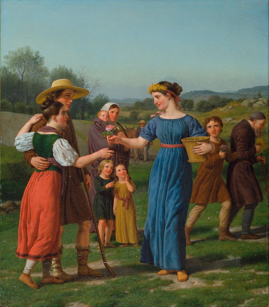 "Děvče z dálky" Z básně Schillera od Christoffer Wilhelm Eckersberg