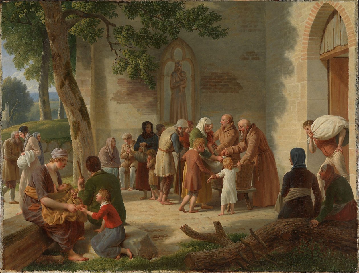 Vicelin rozdává chléb chudým od Christoffer Wilhelm Eckersberg