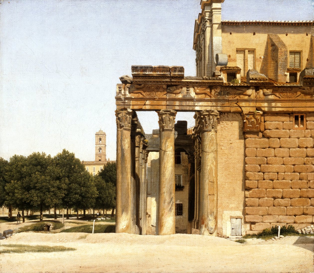 Pohled na Via Sacra, Řím, 1814 od Christoffer Wilhelm Eckersberg