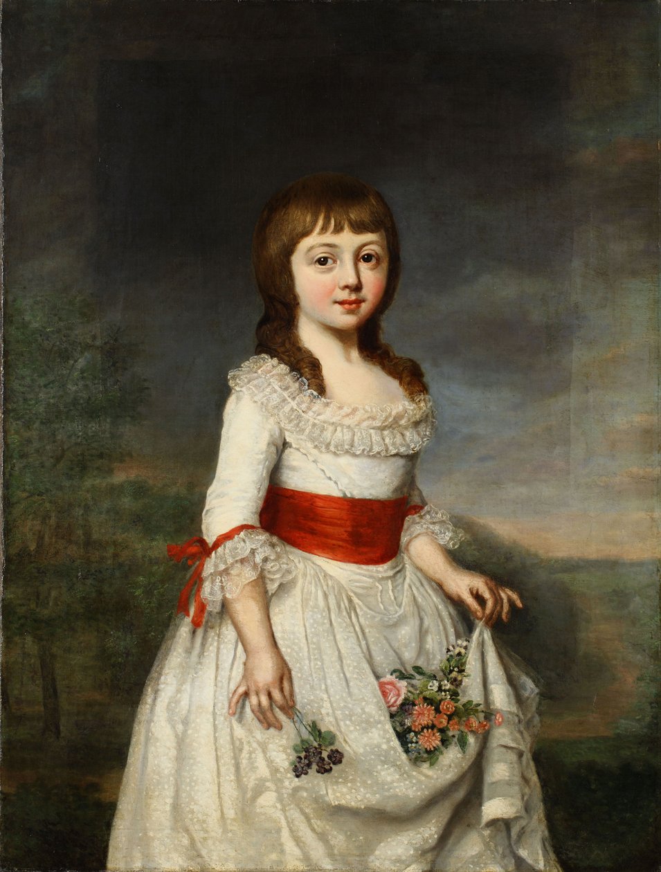 Portrét vévodkyně Charlotte Frederica z Mecklenburg-Schwerin jako dítě od Christoph Friedrich Reinhold Lisiewski