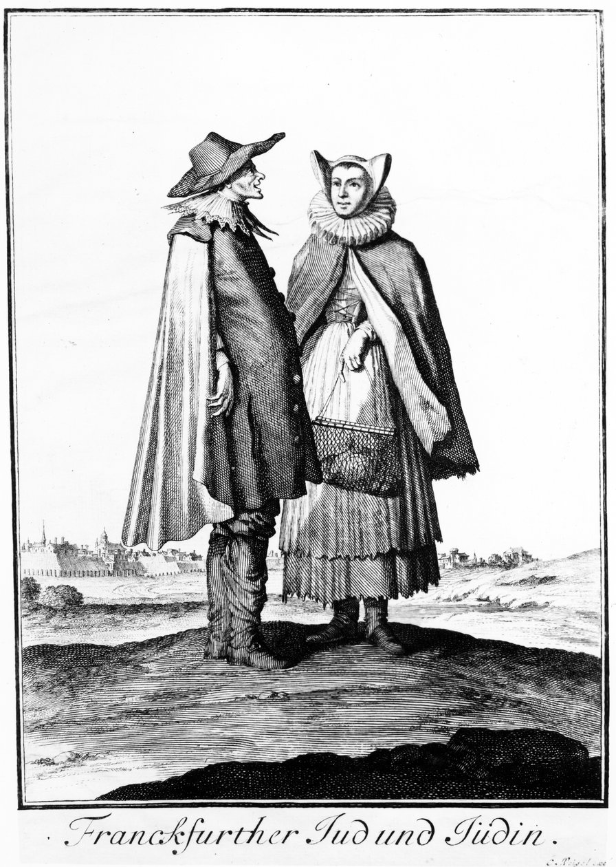 Židovský pár z Frankfurter Judengasse, 1703 od Christoph Weigel