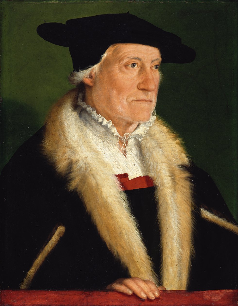 Portrét kosmografa Sebastiana Münstera (1489-1552) od Christoph Amberger