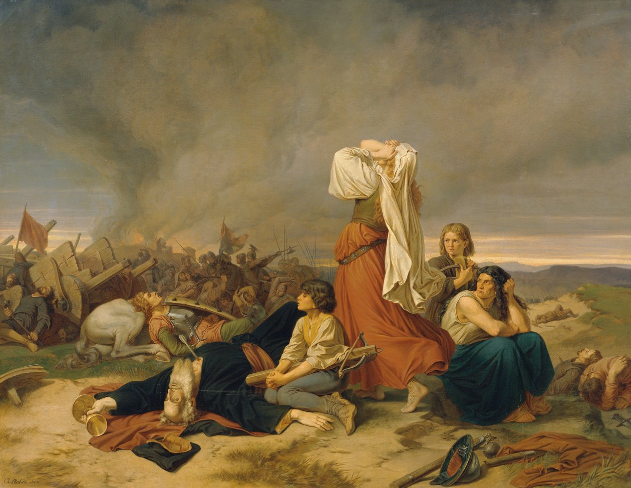Bitva u Lipan v roce 1434 od Christoph Christian Ruben