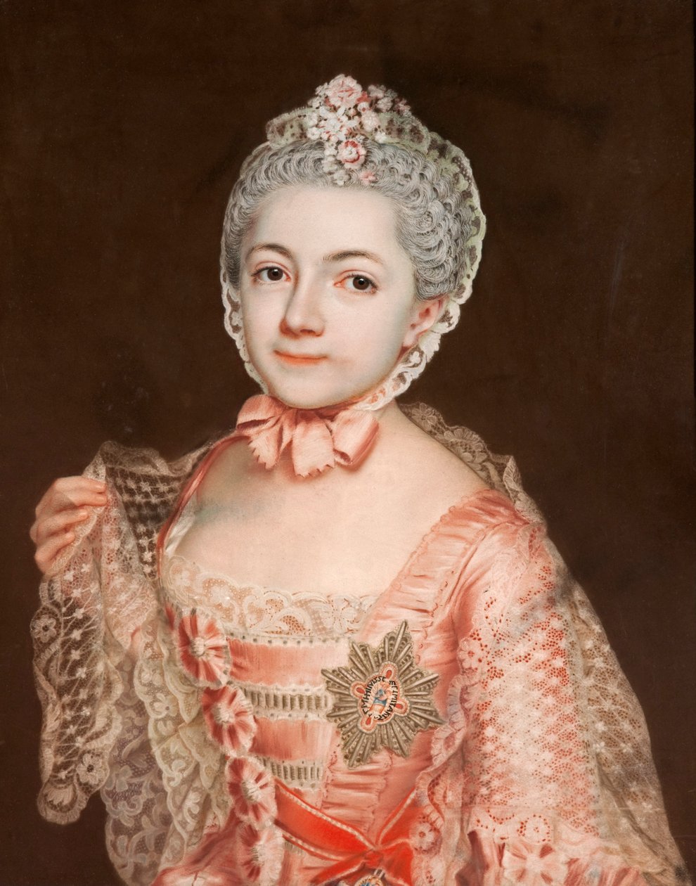 Henrietta Kateřina Anežka z Anhalt-Dessau (1744-1799), děkanka Herfordského opatství, dcera Leopolda II., knížete z Anhalt-Dessau. od Christoph Friedrich Reinhold Lisiewski
