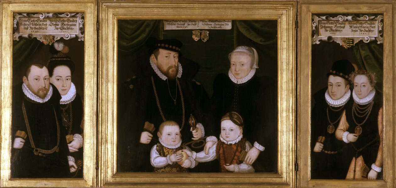 Triptych Johanna Wilhelma von Sachsen, 1587 od Christoph Leutolph