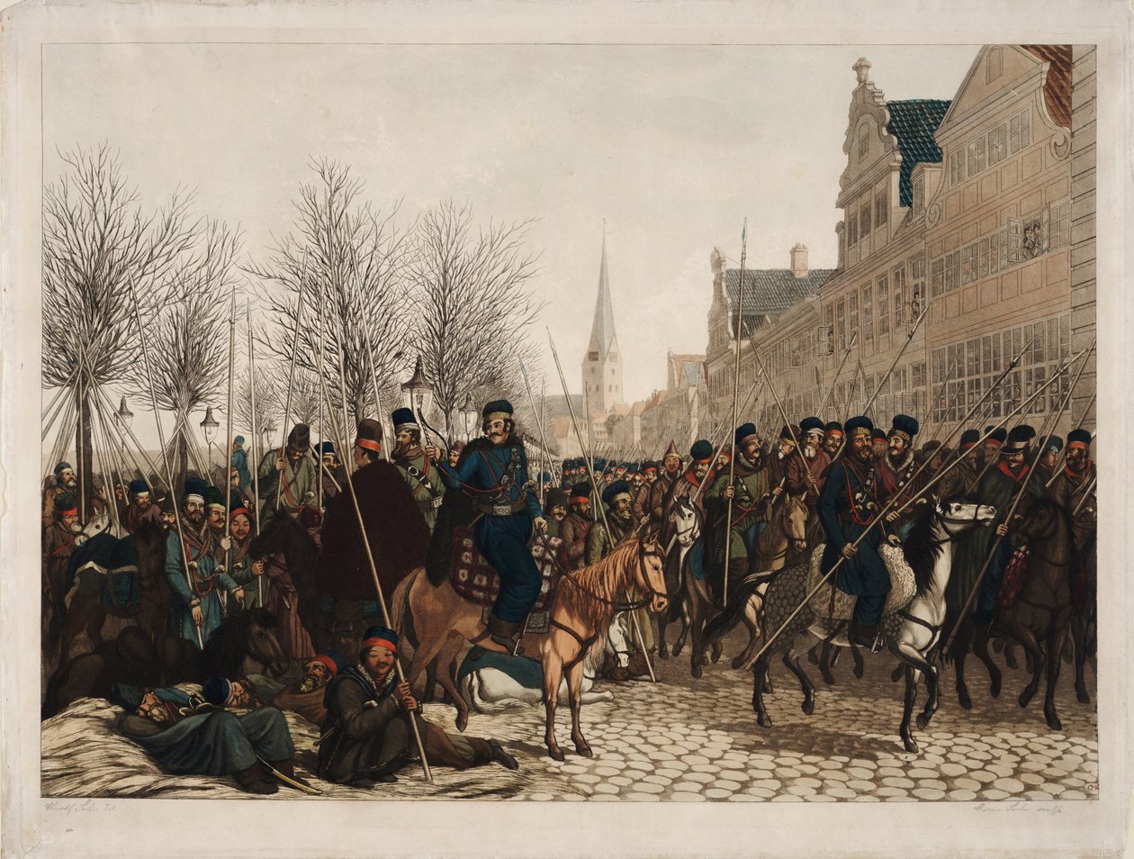 Kozáci v Hamburku, 18. března 1813, 1813 od Christoph Suhr