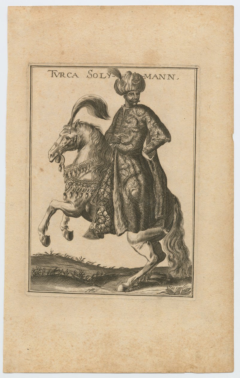 Suleiman II 1642-1691, sultán Osmanské říše, 1710 od Christoph Wiegel