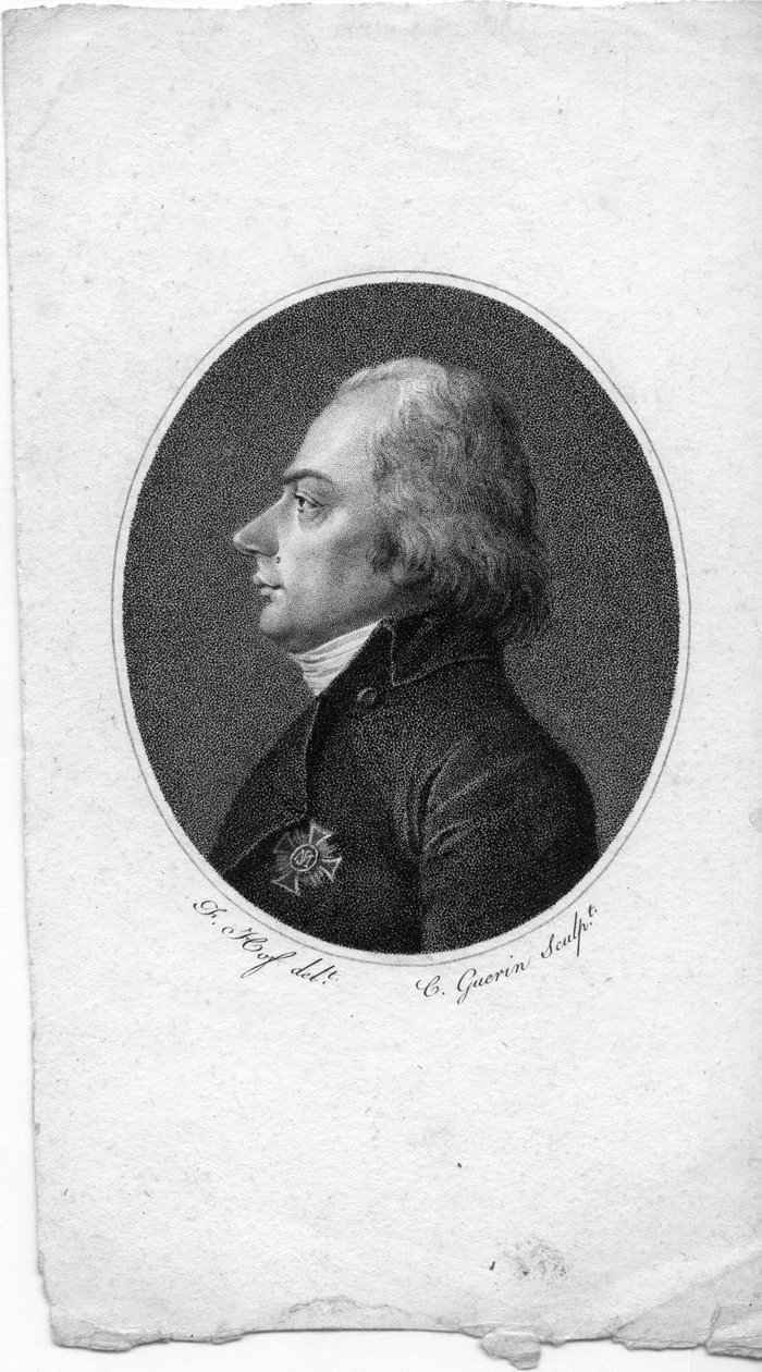 rytý portrét od Gabriel Christophe Guerin