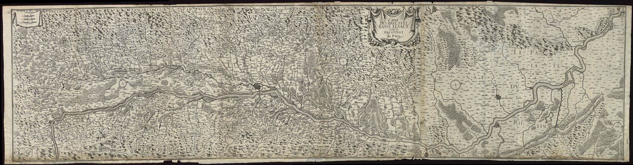 Mapa Horního Alsaska, Dolního Alsaska a Pfaltz am Rhein od Christophe Tassin