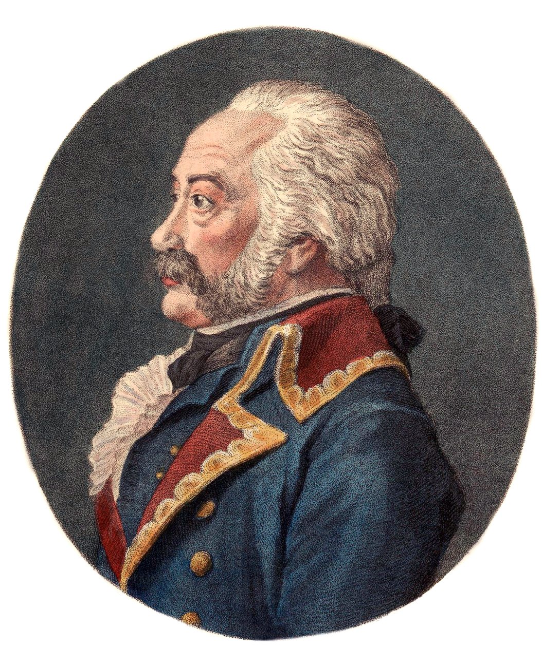 Portrét Adama Philippa, hraběte z Custine (1740 - 1793), francouzského generála. od Christophe Guerin
