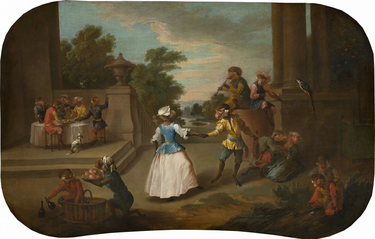 Singer: The Dance, c. 1739. od Christophe Huet