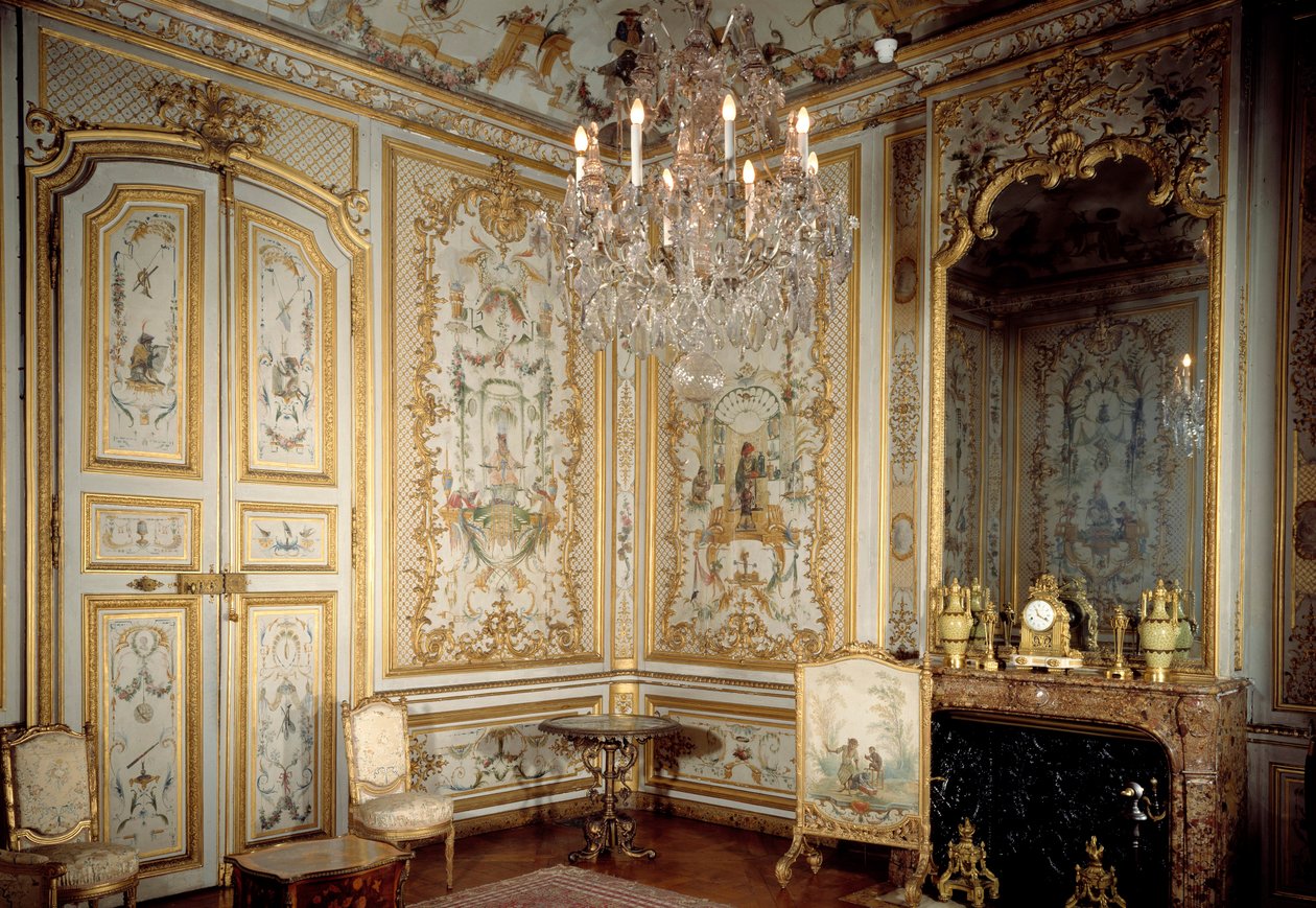 Pohled na Kabinet opic neboli „La Grande Singerie““ od Christopha Hueta (1700-1759) 1737 Chantilly, Musee Conde od Christophe Huet