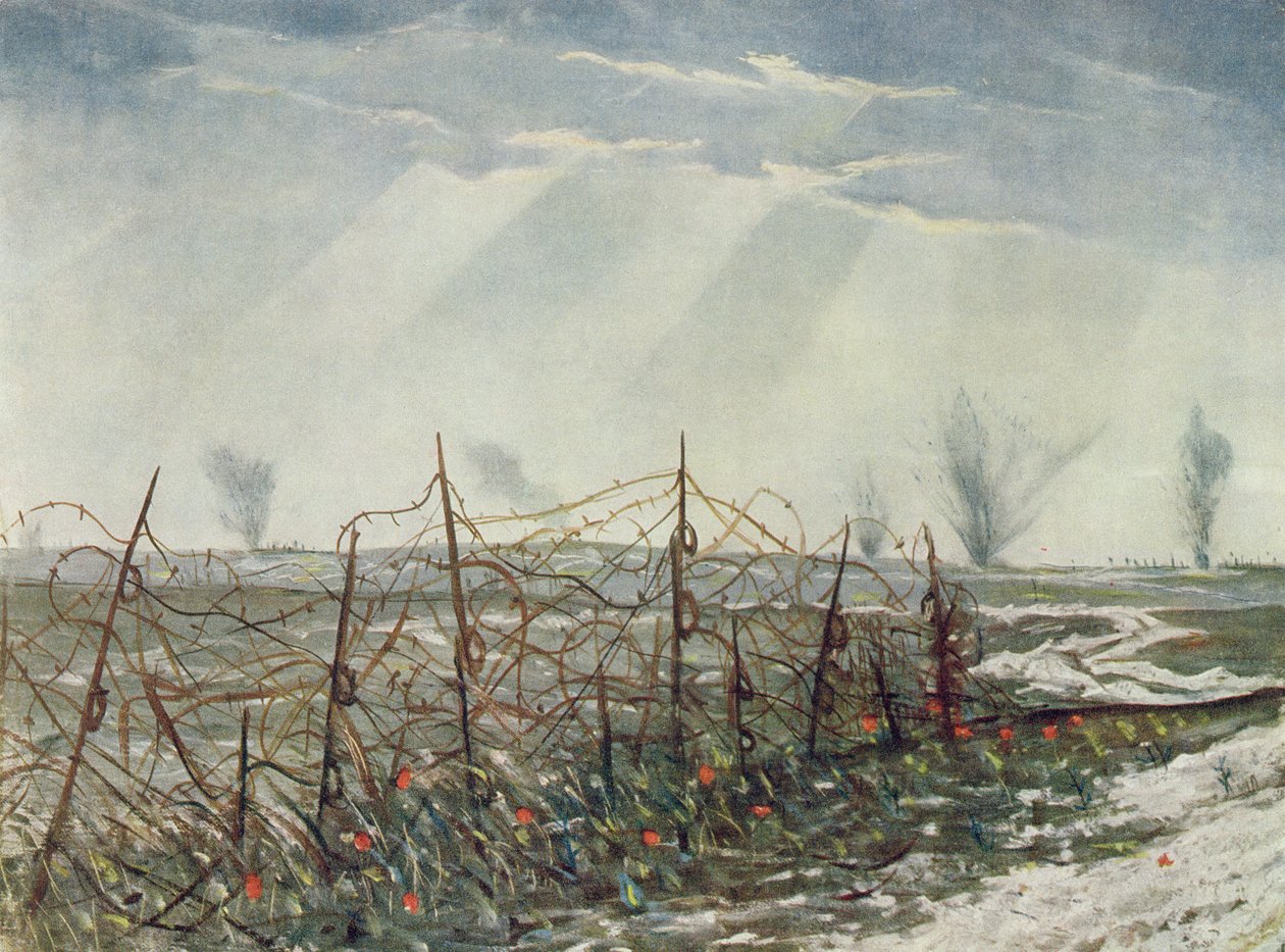 Z frontového zákopu, od britských umělců na frontě, pokračování západní fronty, 1918 od Christopher Richard Wynne Nevinson