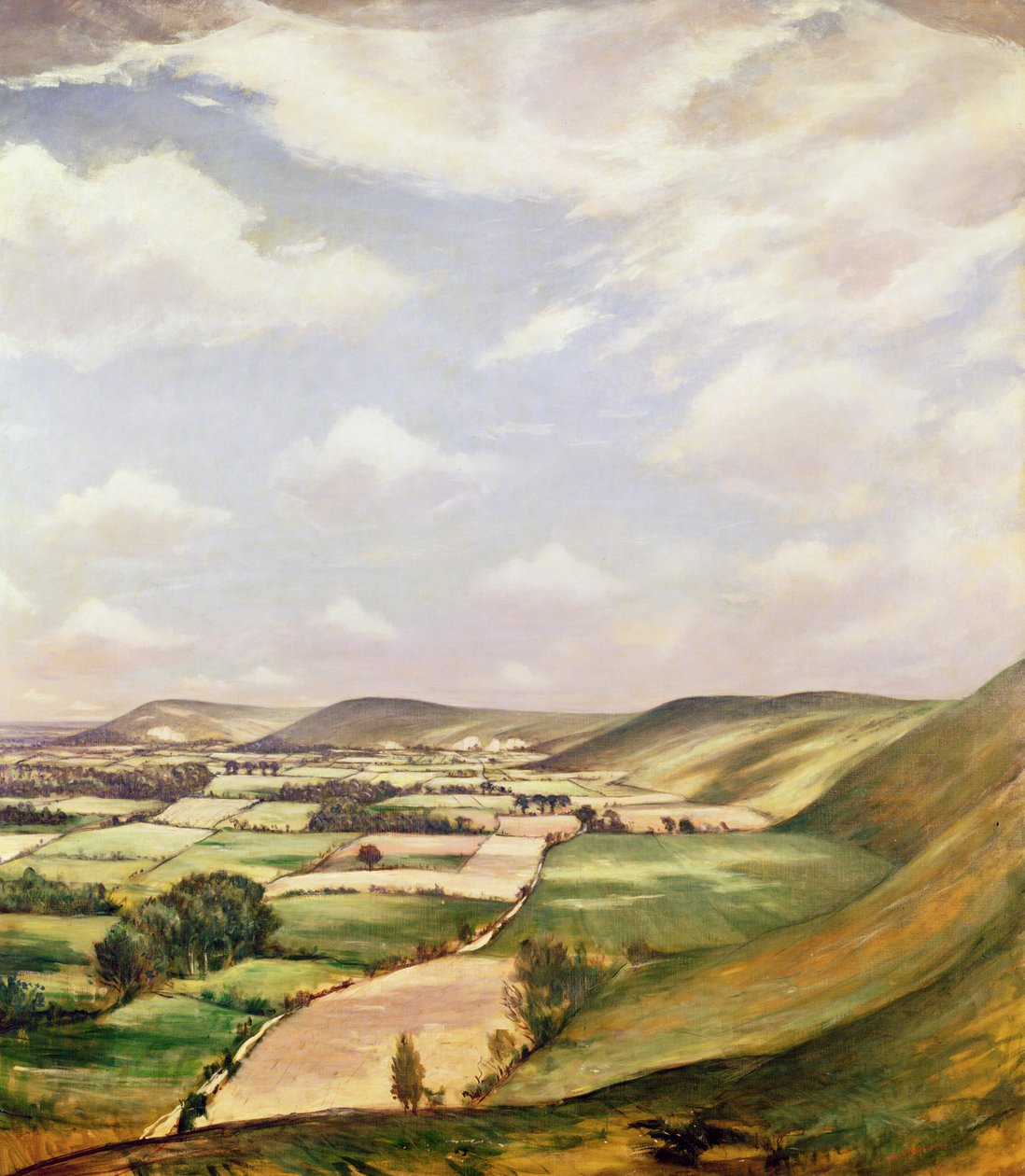 Krajina v Sussexu od Christopher Richard Wynne Nevinson