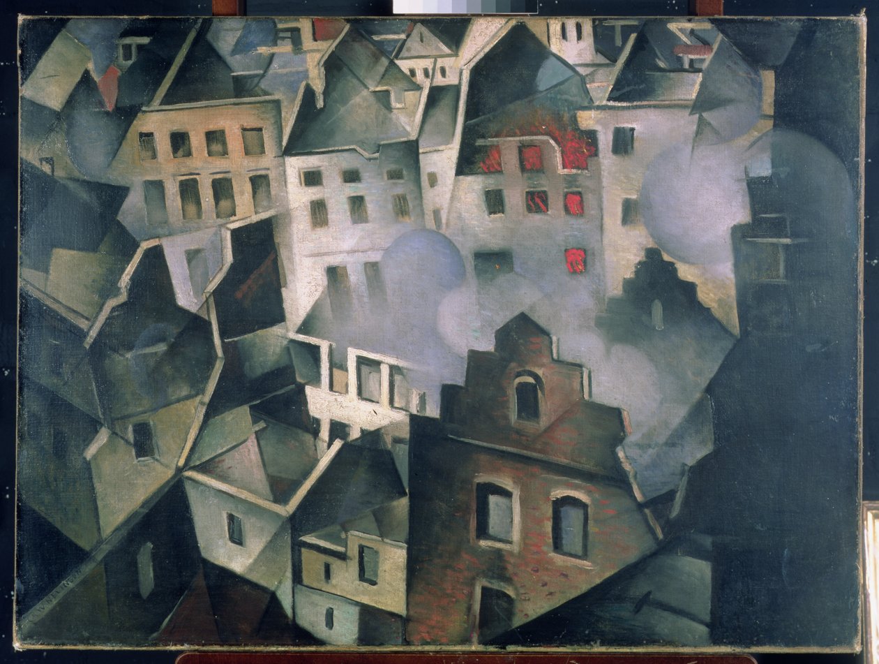 Ypres po prvním bombardování od Christopher Richard Wynne Nevinson