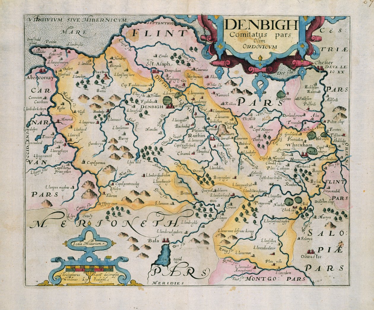 Mapa Denbigh a Flint, z 