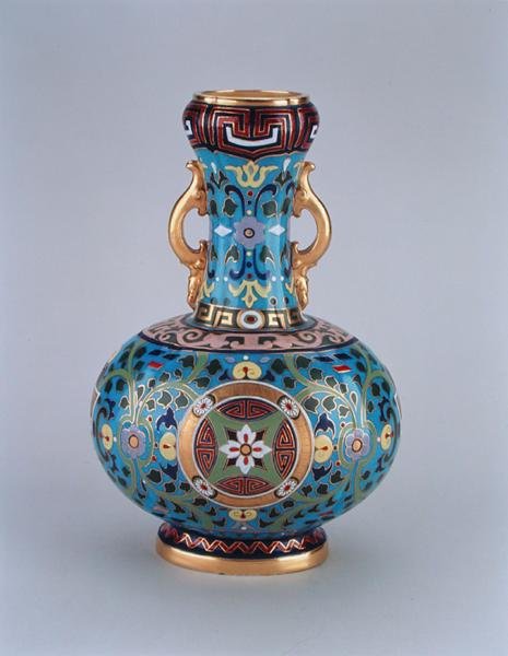Váza s imitací cloisonne, Minton & Co, cca 1870 (porcelán) od Christopher Dresser