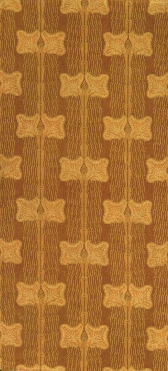 Stylized Buds, cca 1880 (broušený a nebroušený samet) od Christopher Dresser