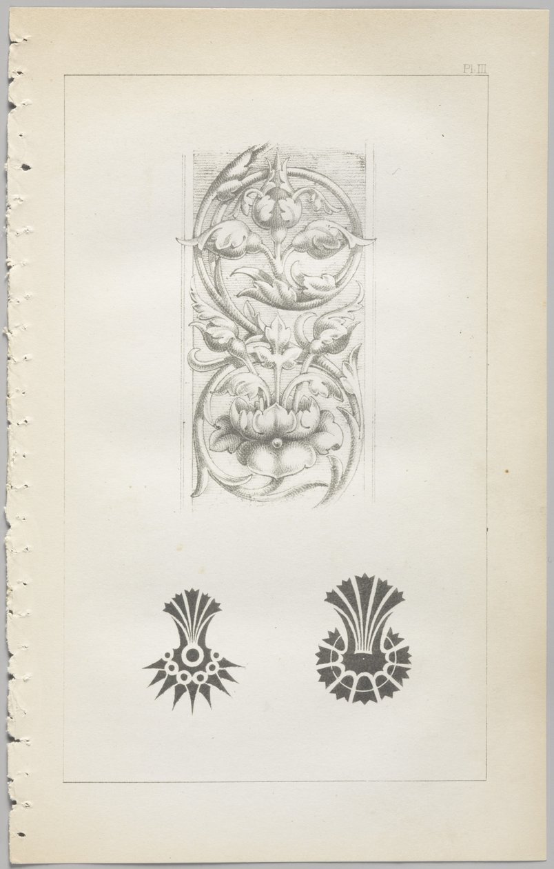 Umění dekorativního designu: s dodatkem uvádějícím hodiny dne, kdy se květiny otevírají, vydalo Day & Son, Londýn, 1862 od Christopher Dresser