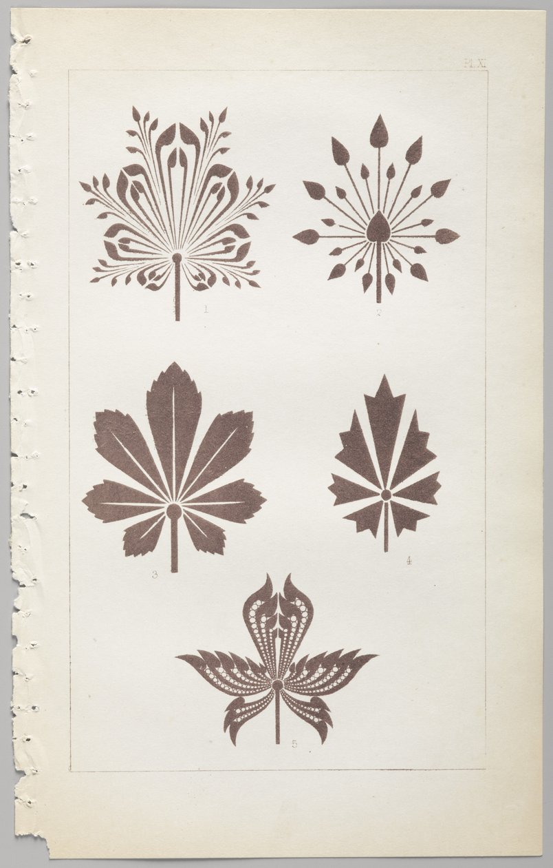 Umění dekorativního designu: s dodatkem uvádějícím hodiny dne, kdy se květiny otevírají, vydalo Day & Son, Londýn, 1862 od Christopher Dresser
