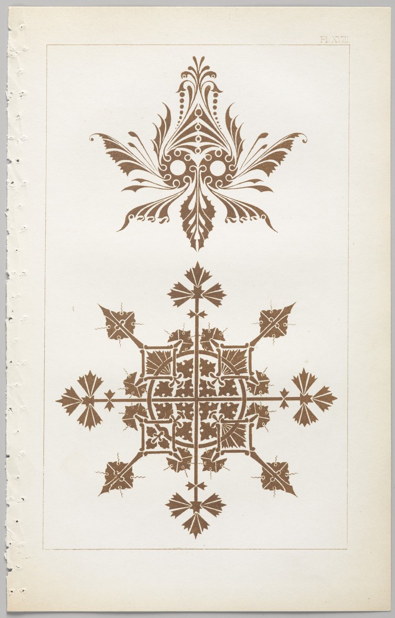 Umění dekorativního designu: s dodatkem uvádějícím hodiny dne, kdy se květiny otevírají, vydalo Day & Son, Londýn, 1862 od Christopher Dresser