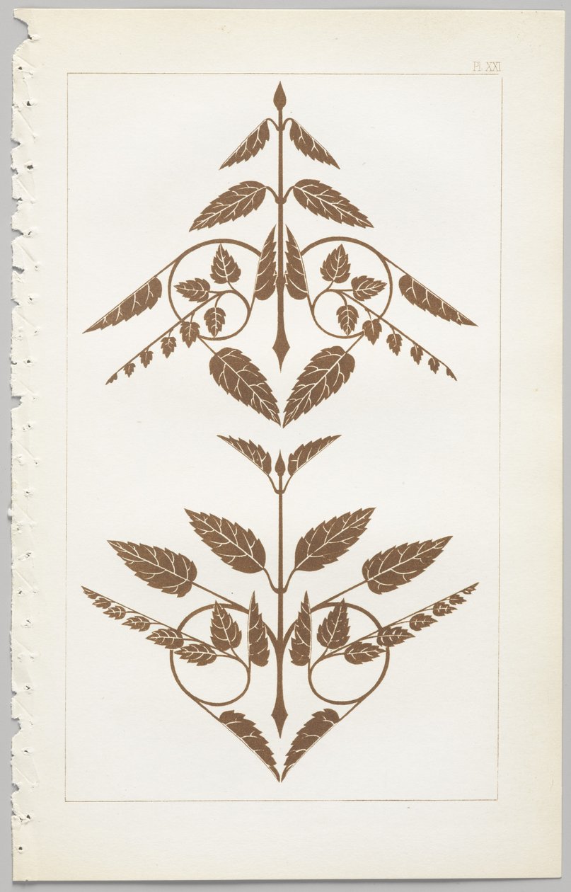 Umění dekorativního designu: s dodatkem uvádějícím hodiny dne, kdy se květiny otevírají, vydalo Day & Son, Londýn, 1862 od Christopher Dresser