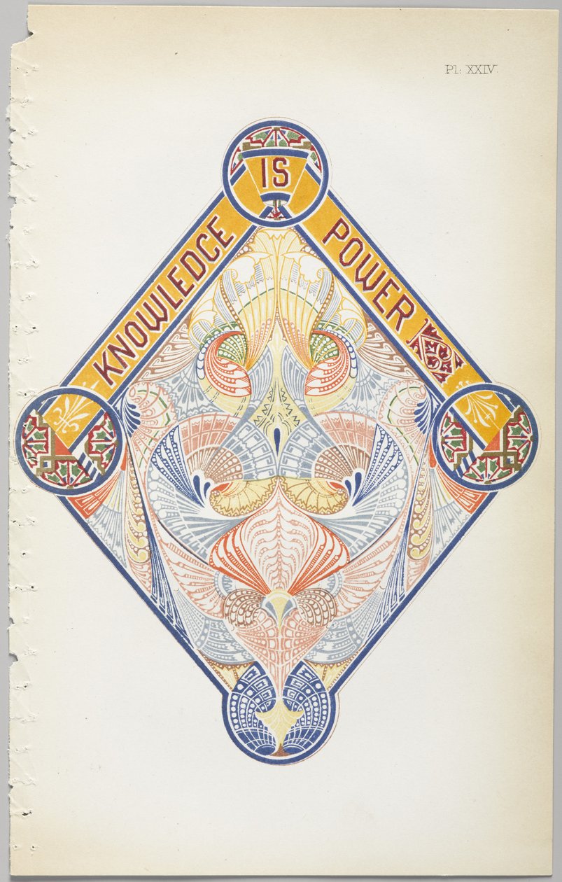 Umění dekorativního designu: s dodatkem uvádějícím hodiny dne, kdy se květiny otevírají, vydalo Day & Son, Londýn, 1862 od Christopher Dresser