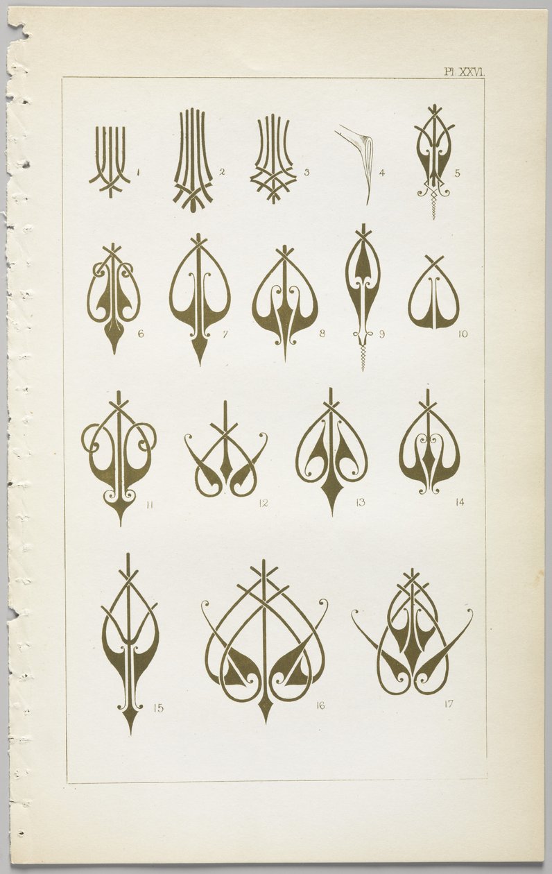 Umění dekorativního designu: s dodatkem uvádějícím hodiny dne, kdy se květiny otevírají, vydalo Day & Son, Londýn, 1862 od Christopher Dresser
