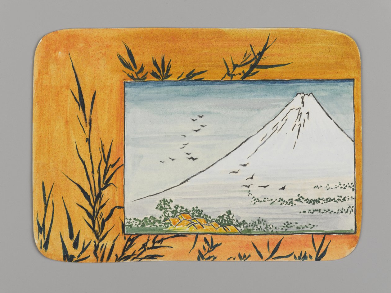 Fuji s bambusem (wc na papíře) od Christopher Grant La Farge