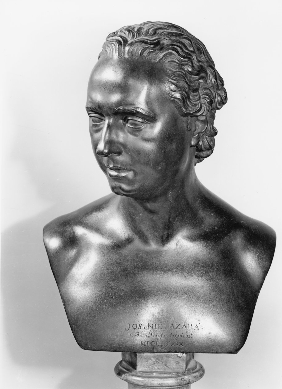 Busta Jose Nicolase de Azara (1731-1805) 1773 (bronz) (černobílá fotografie) od Christopher Hewetson