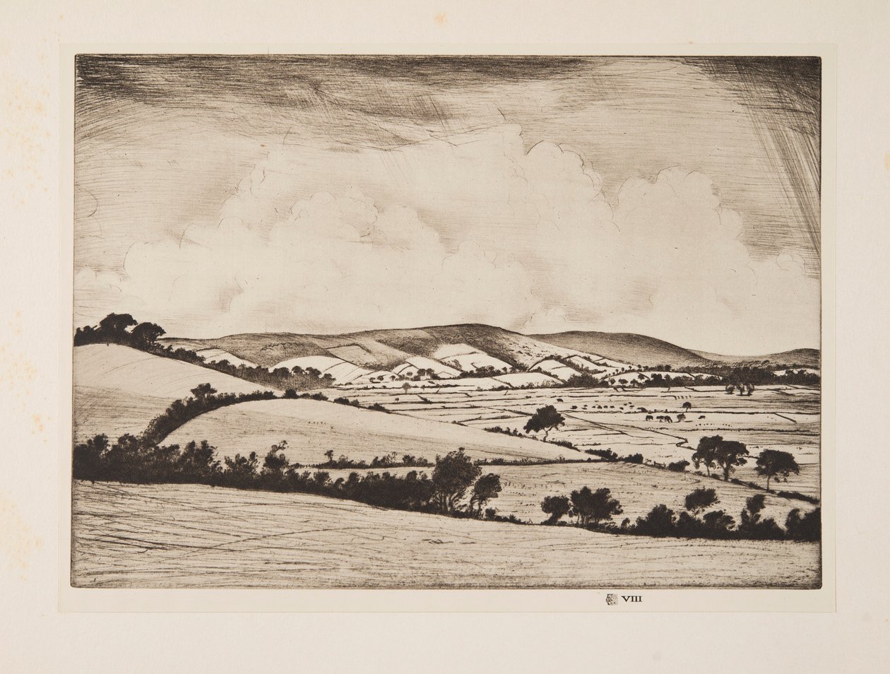 A Valley in the South Downs, hospoda. 1925. od Christopher Richard Wynne Nevinson