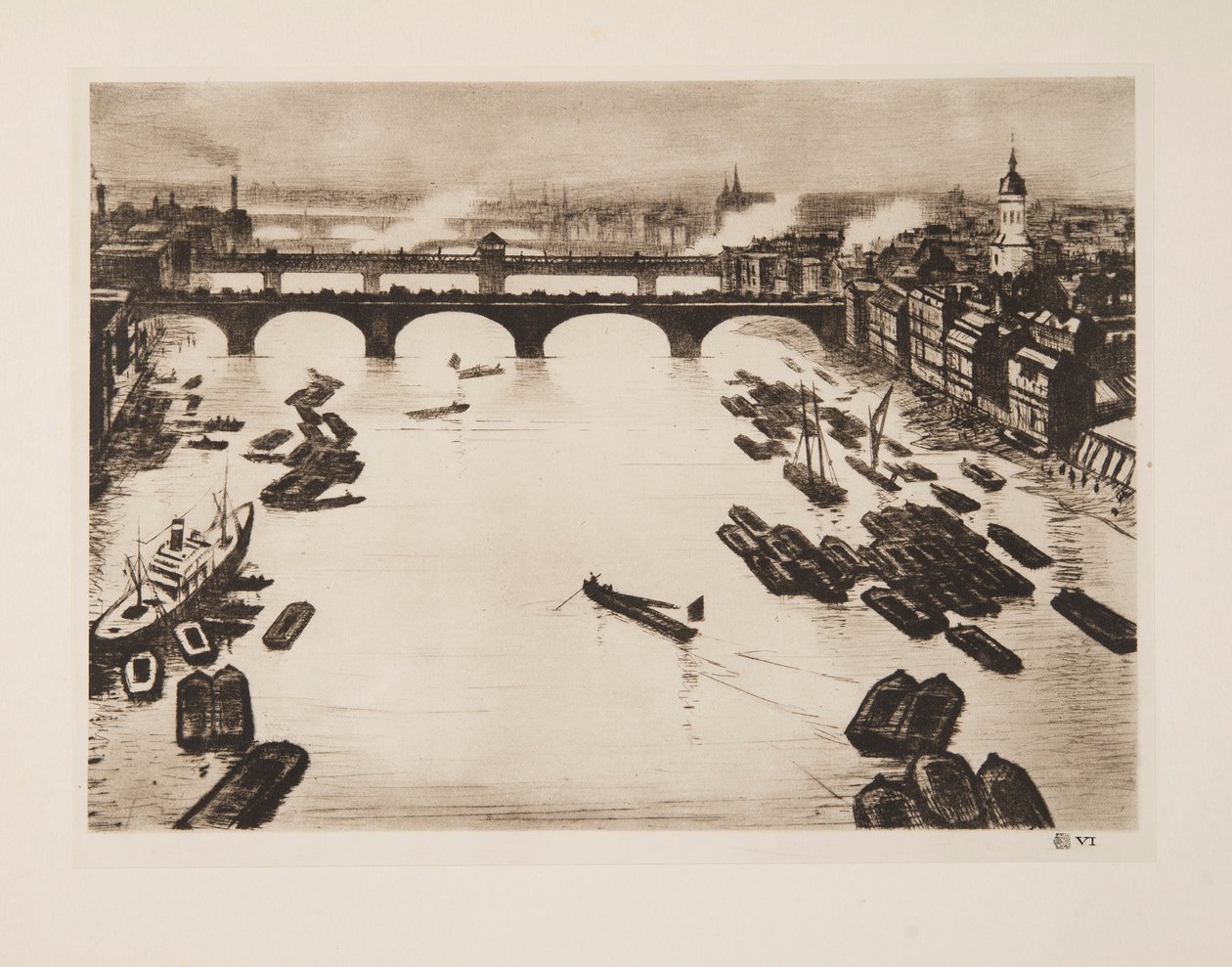 London Bridges, hospoda. 1924. od Christopher Richard Wynne Nevinson