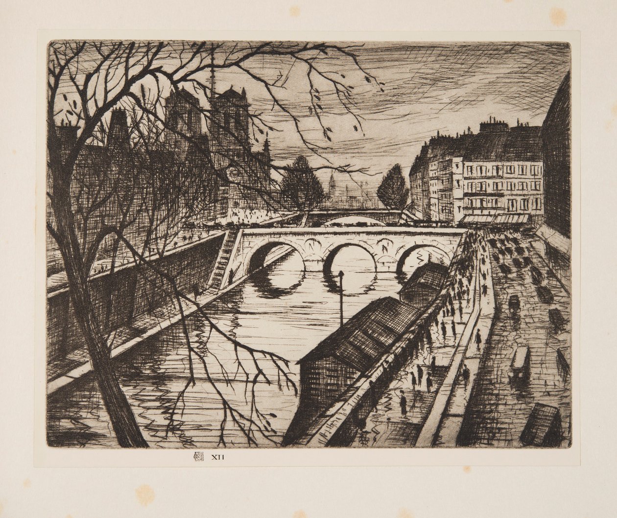 Notre Dame, The Quays of Paris, hospoda. 1931. od Christopher Richard Wynne Nevinson