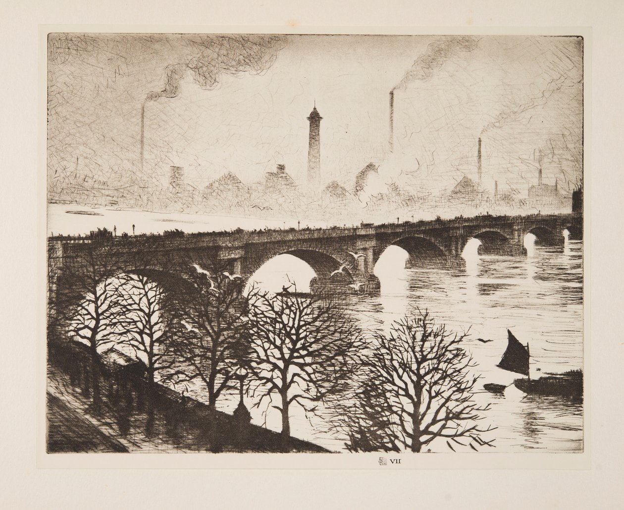 Waterloo Bridge ze Savoy Window, hospoda. 1925. od Christopher Richard Wynne Nevinson