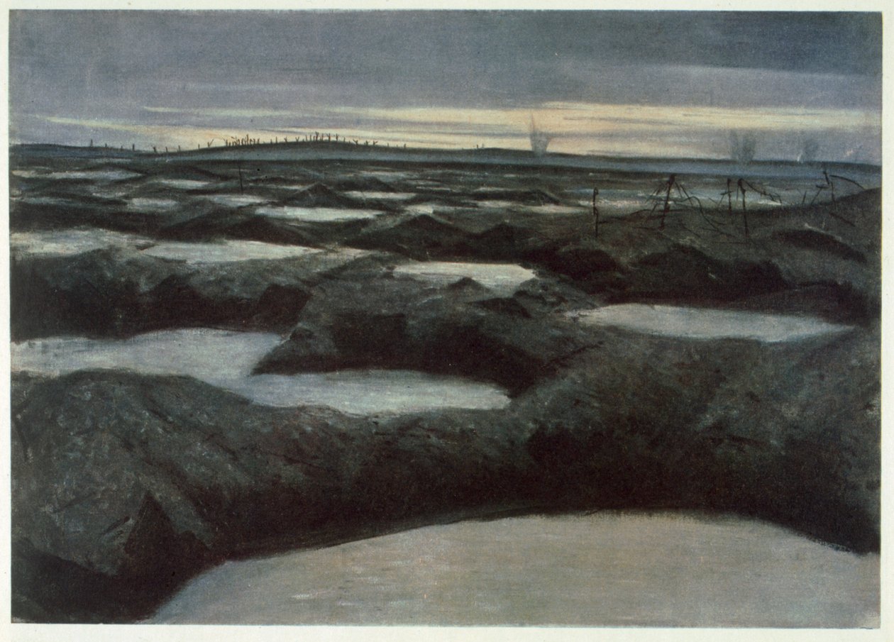 After a Push, od britských umělců na frontě, pokračování západní fronty, 1918 od Christopher Richard Wynne Nevinson