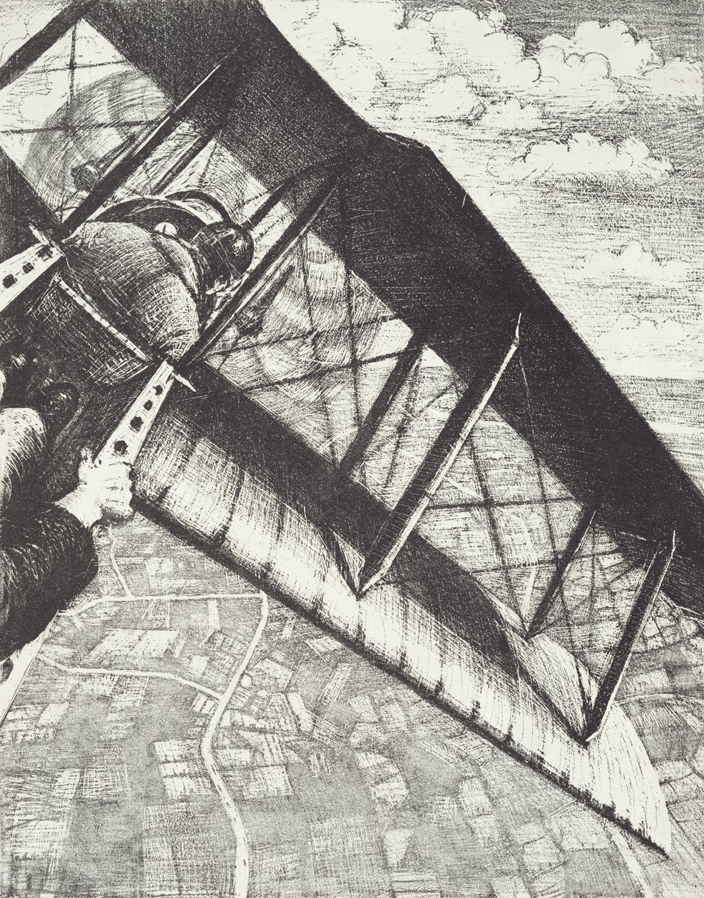 Bankovnictví na 4000 stop, c. 1918 (litho) od Christopher Richard Wynne Nevinson